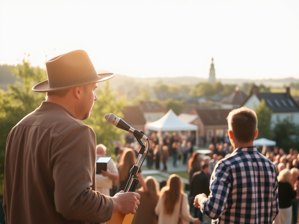 Stoiska Wielkanocnego Jarmarku w Radlinie podczas obchodów nadejścia wiosny z tradycyjnymi wyrobami i produktami lokalnymi