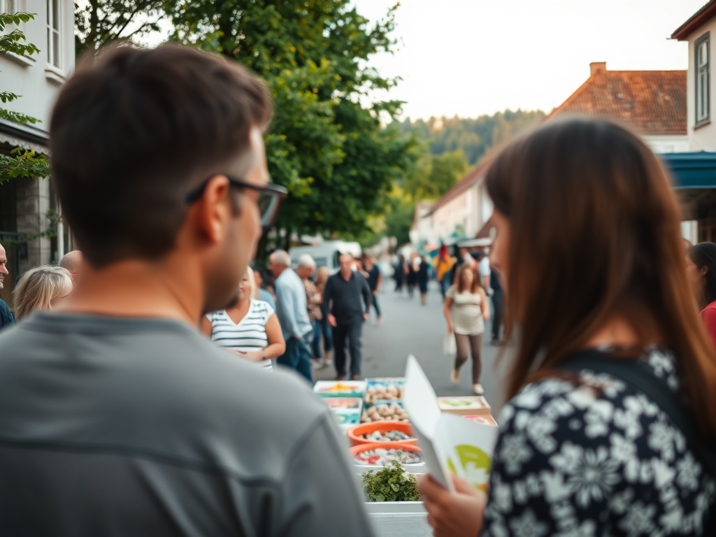 Plakat informacyjny o Dniu Ziemi w Radlinie z elementami przyrody i symbolami ekologii.